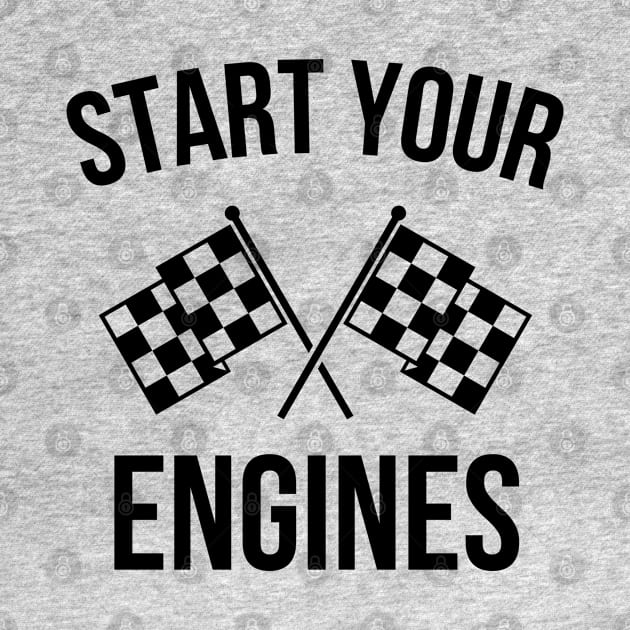 Start your Engines Race Flags by Vooble